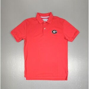 Southern Tide UGA Georgia Bulldogs Polo Shirt Mens‎ Small Red The Skipjack Golf